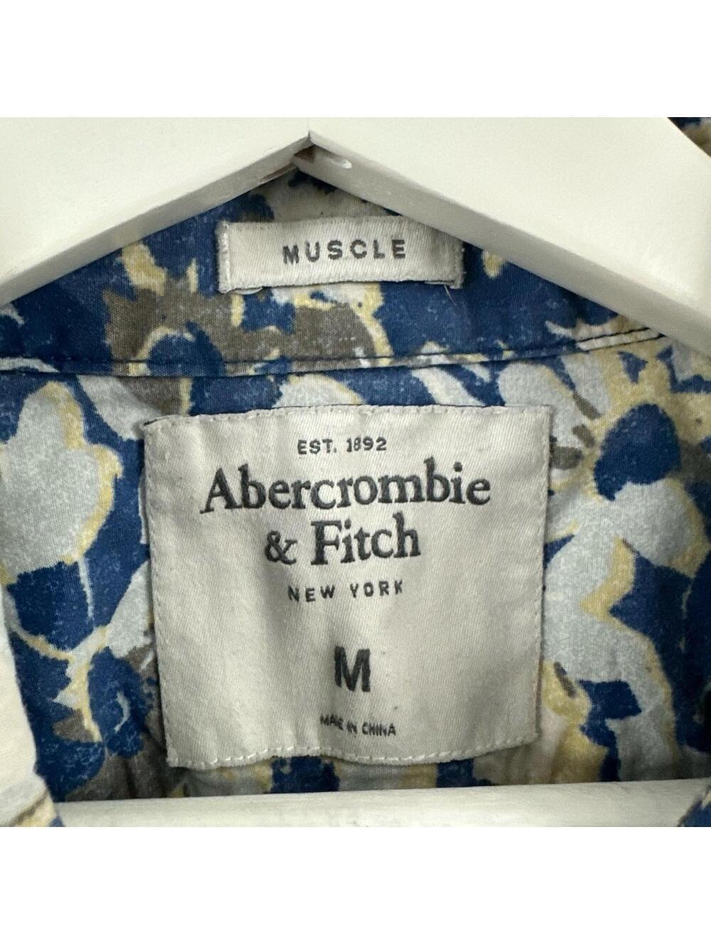 Abercrombie & Fitch Muscle Short Sleeve Floral Print Men's Size M - Picture 3 of 5